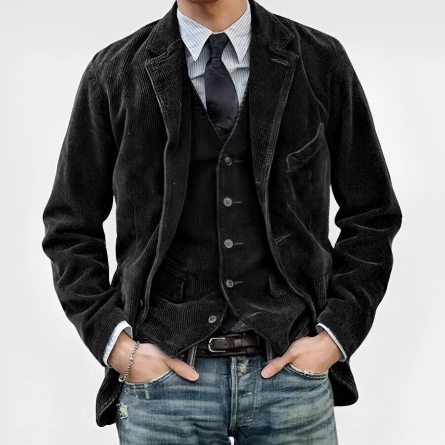 Blazer retrò in velluto a coste