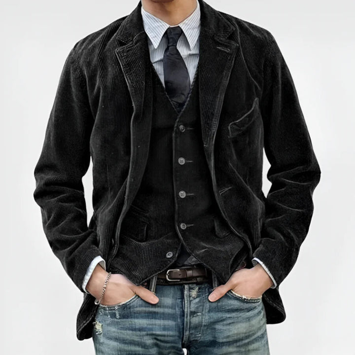 Blazer retrò in velluto a coste