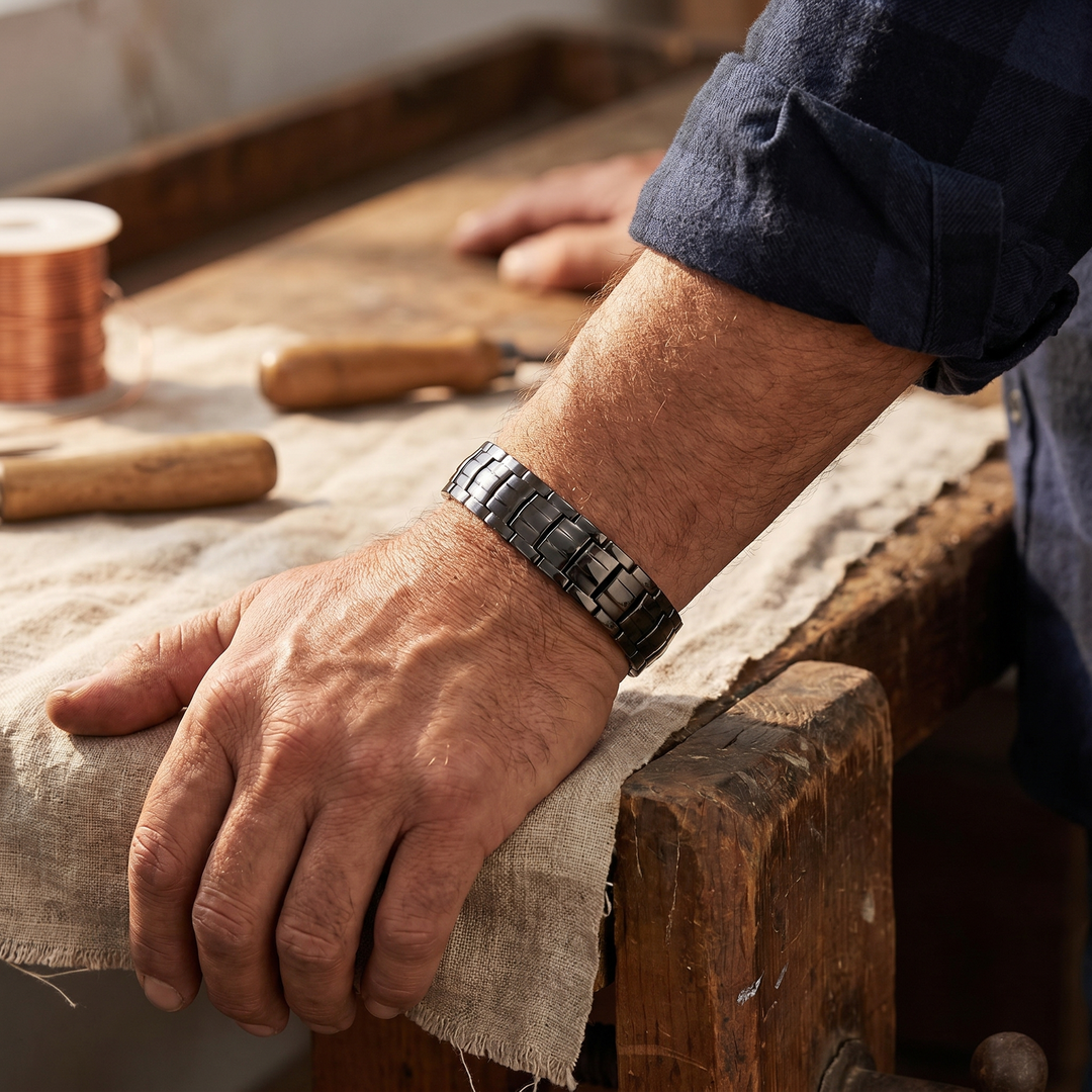 bracciale da uomo in bronzo color ocra