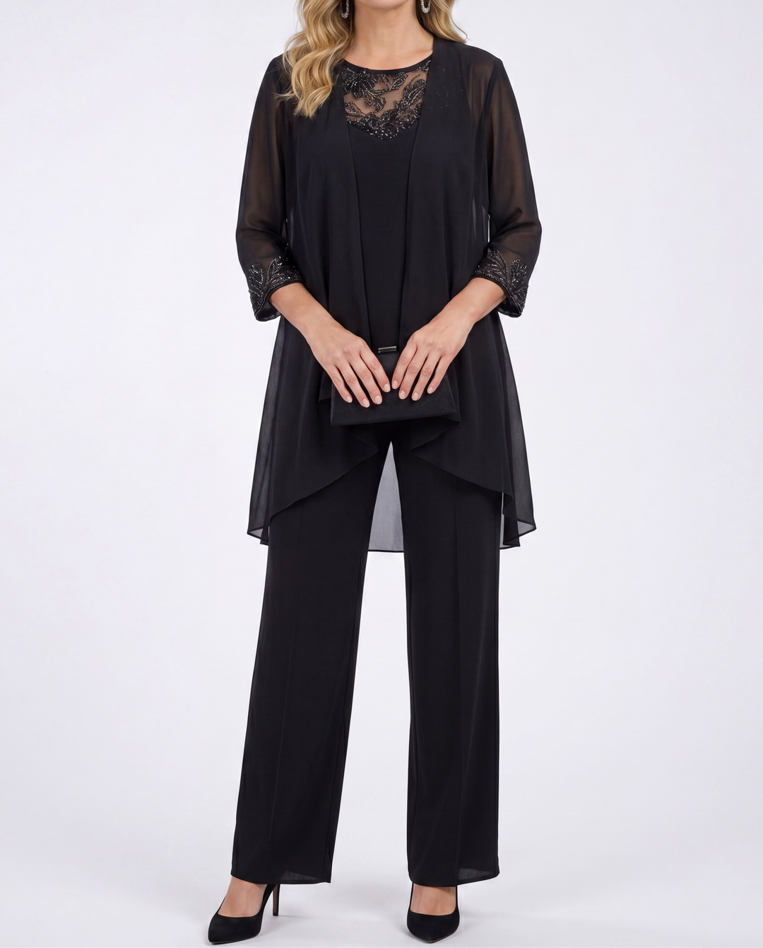 Eleanor™ | Completo Giacca Fluida e Pantaloni a Gamba Larga