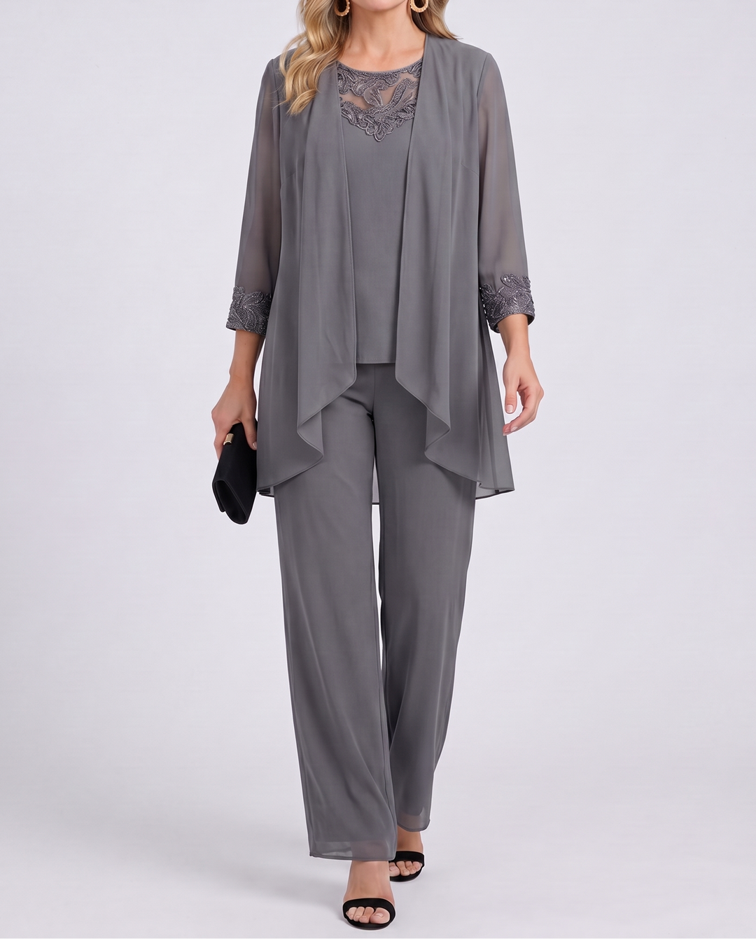 Eleanor™ | Completo Giacca Fluida e Pantaloni a Gamba Larga