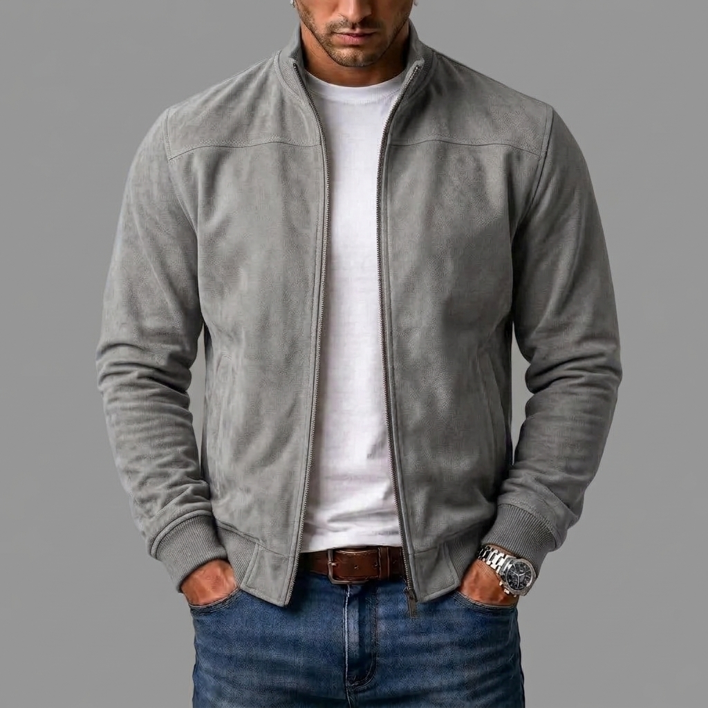 Dieter | Giacca Bomber in Pelle Scamosciata