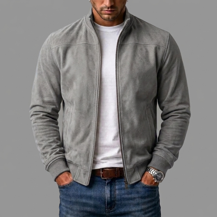 Dieter | Giacca Bomber in Pelle Scamosciata