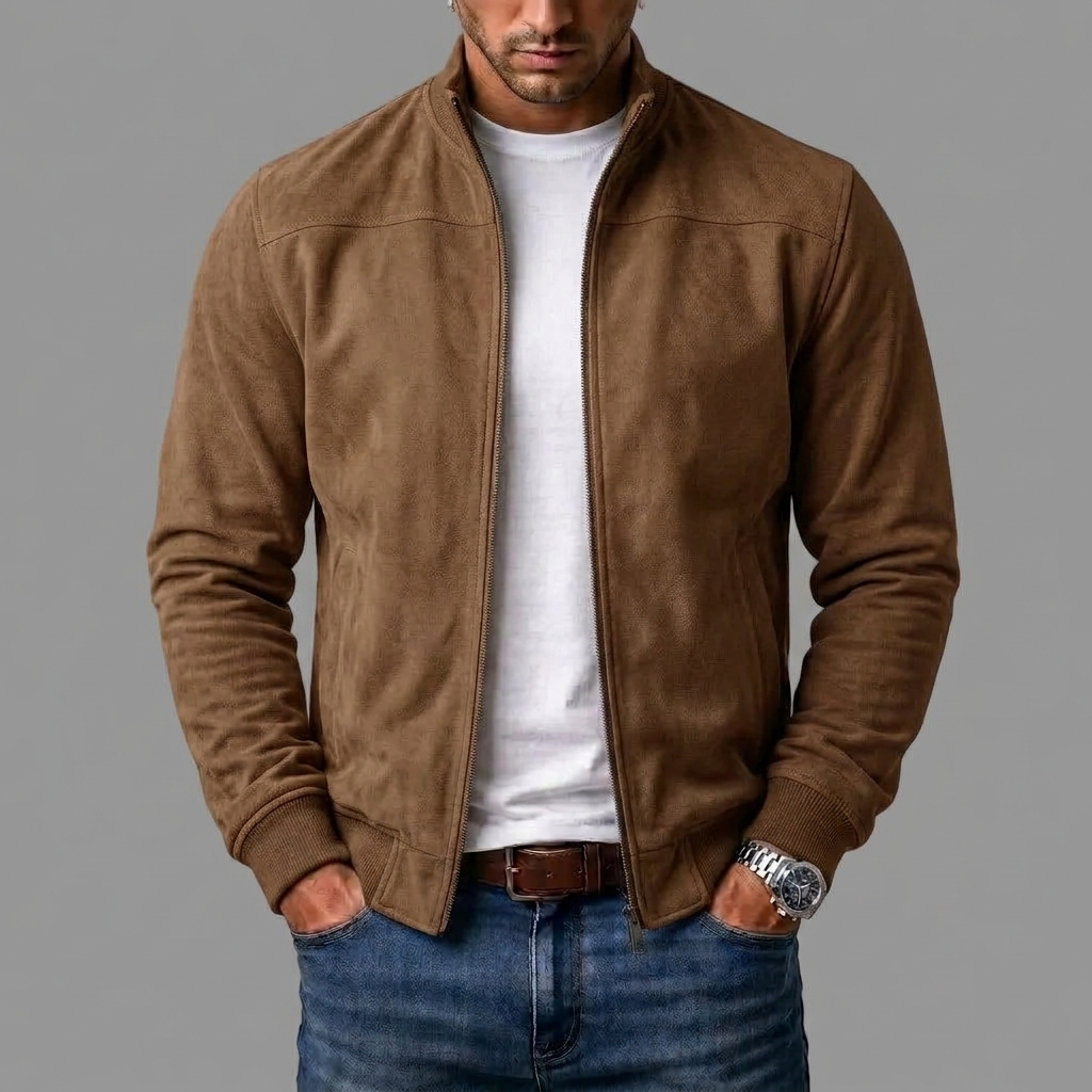 Dieter | Giacca Bomber in Pelle Scamosciata