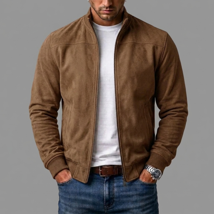 Dieter | Giacca Bomber in Pelle Scamosciata