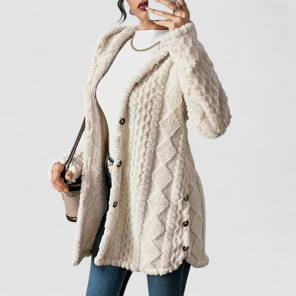 Irene - Cappotto soffice con cappuccio