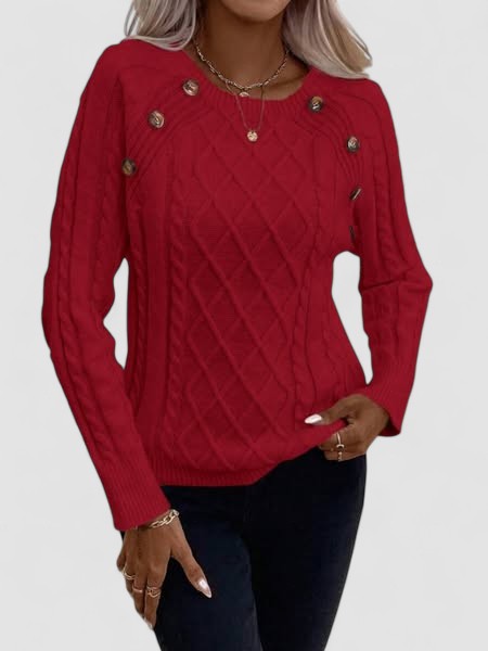 Poppy - Maglione in maglia con bottoni
