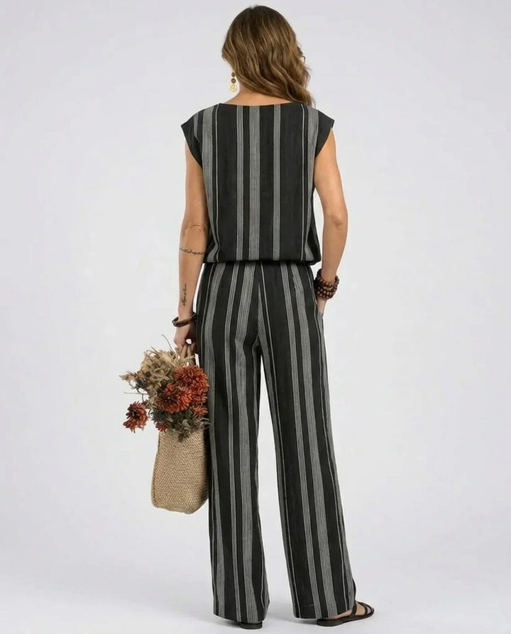 Alessia - Completo a due pezzi elegante a righe