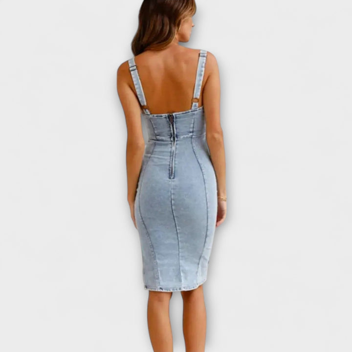 Anna - Abito in jeans con spalline regolabili
