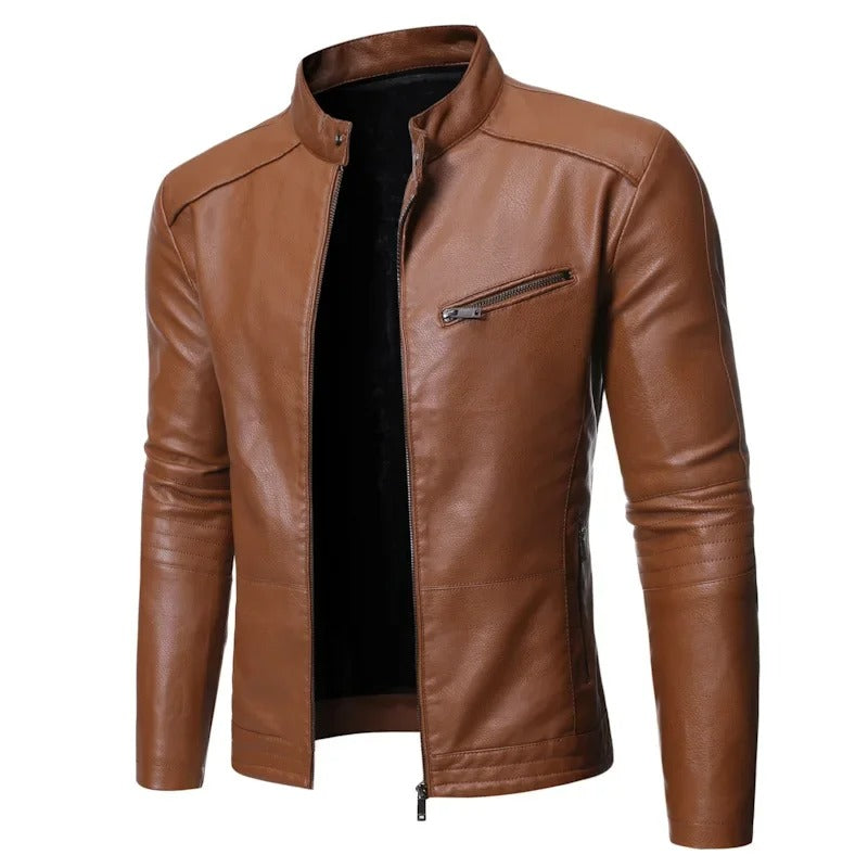 Giacca di pelle elegante