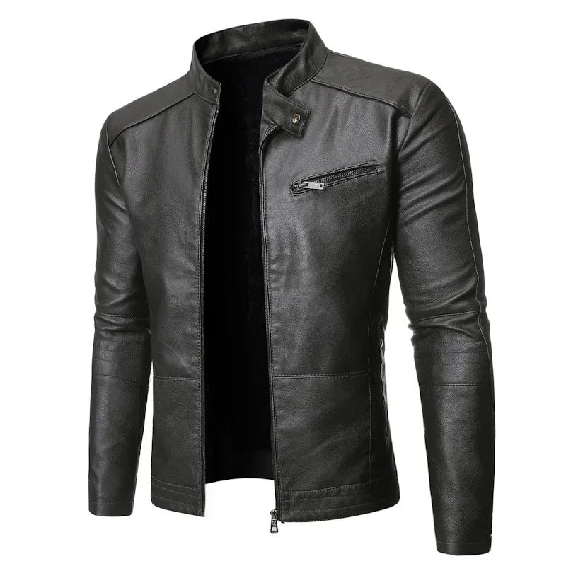 Giacca di pelle elegante