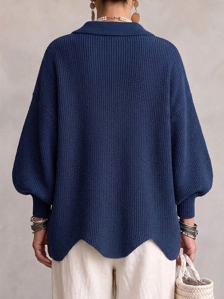 CHARLOTTE | Cardigan Oversized da Donna con Collo a Costine