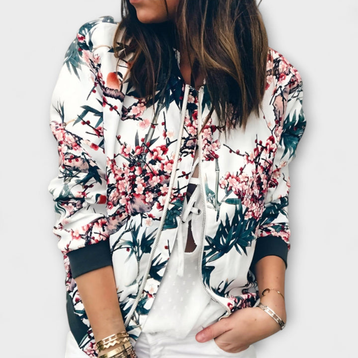 Ophelia - Elegante giacca bomber floreale