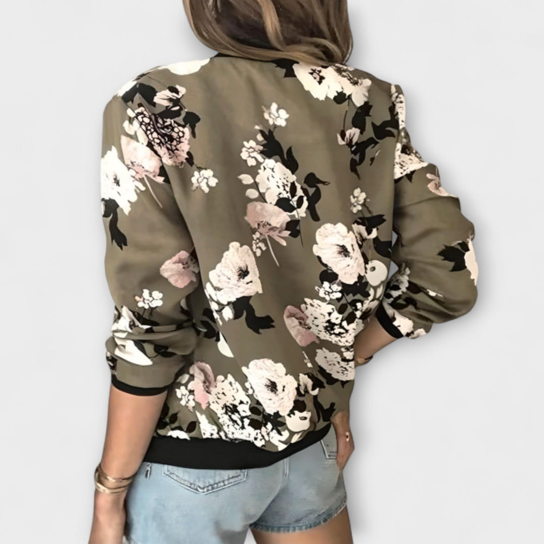 Ophelia - Elegante giacca bomber floreale