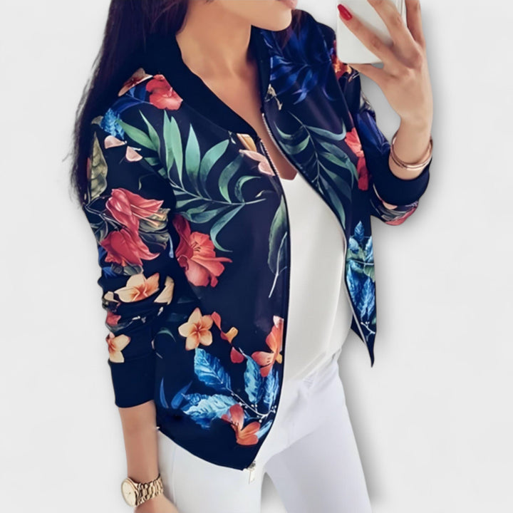 Ophelia - Elegante giacca bomber floreale