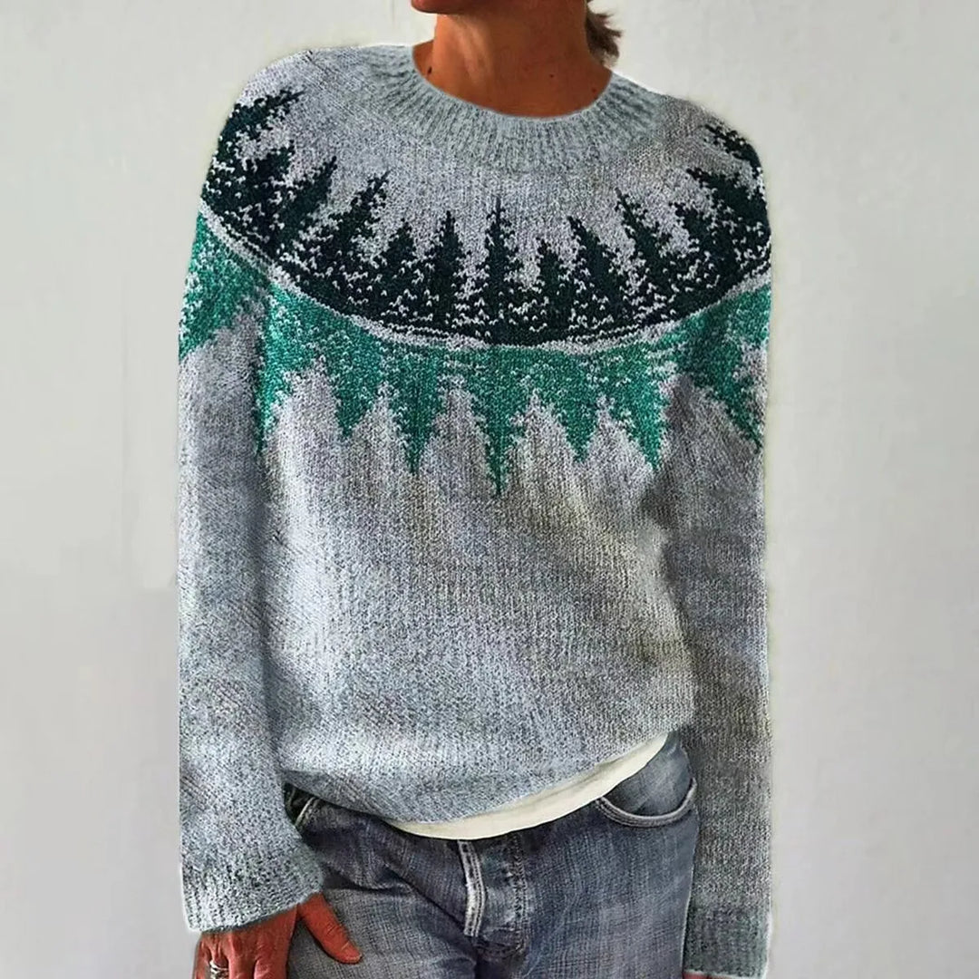 Maglione autunnale retrò lavorato a maglia