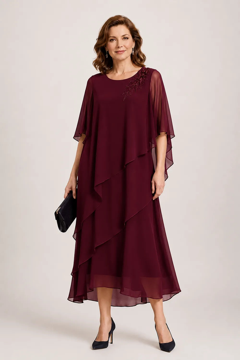 Abito da cerimonia Vivienne con drappeggio