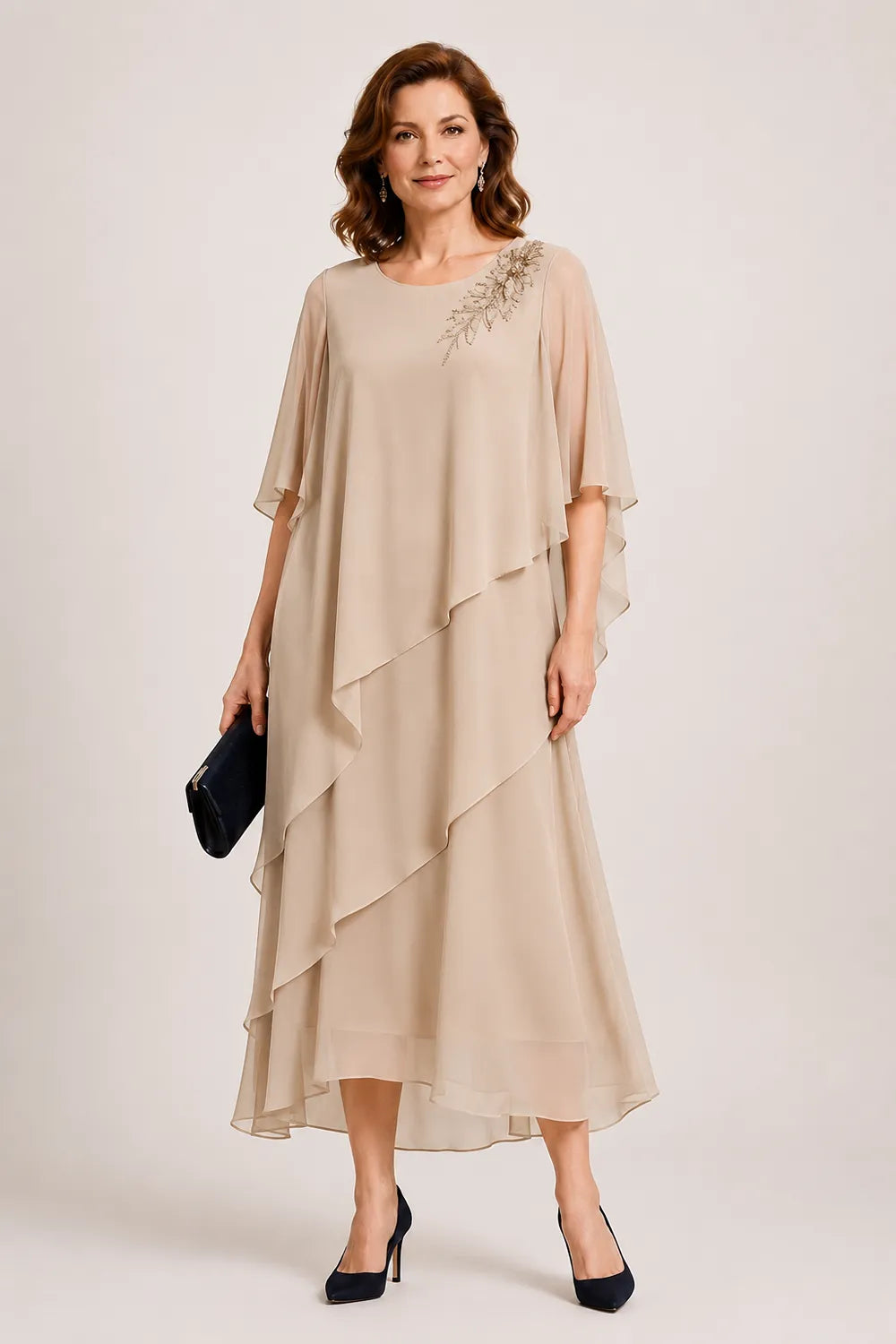 Abito da cerimonia Vivienne con drappeggio