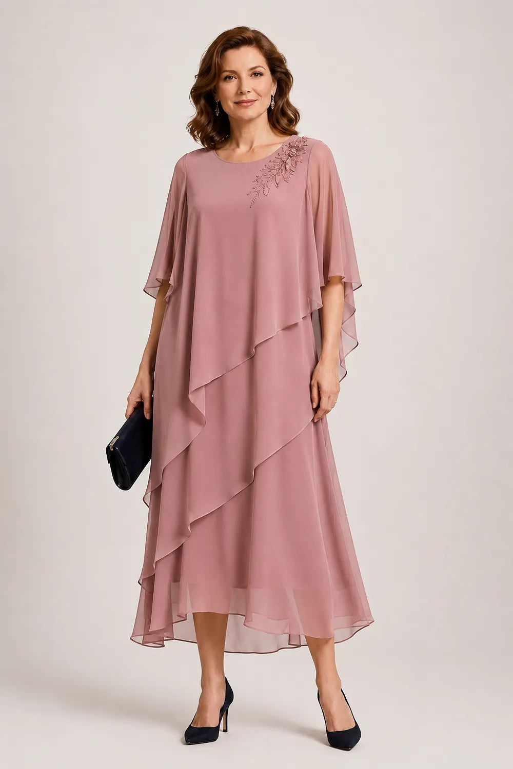 Abito da cerimonia Vivienne con drappeggio