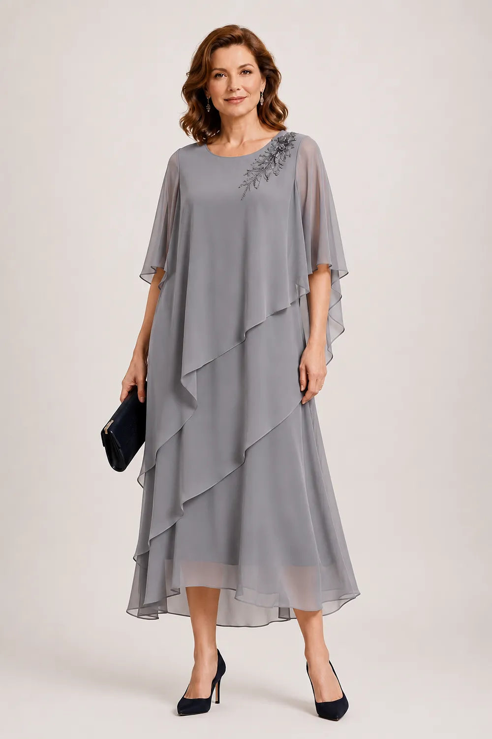 Abito da cerimonia Vivienne con drappeggio