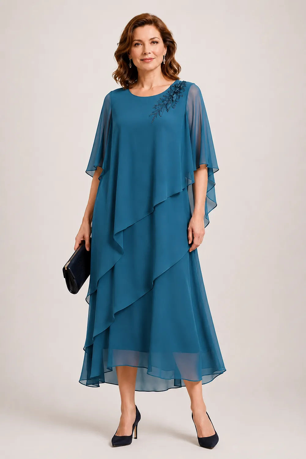 Abito da cerimonia Vivienne con drappeggio
