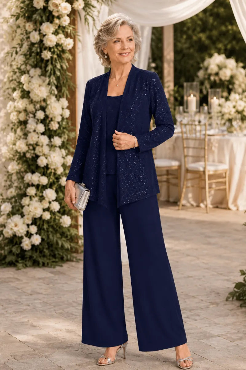 Completo elegante a tre pezzi per la madre della sposa