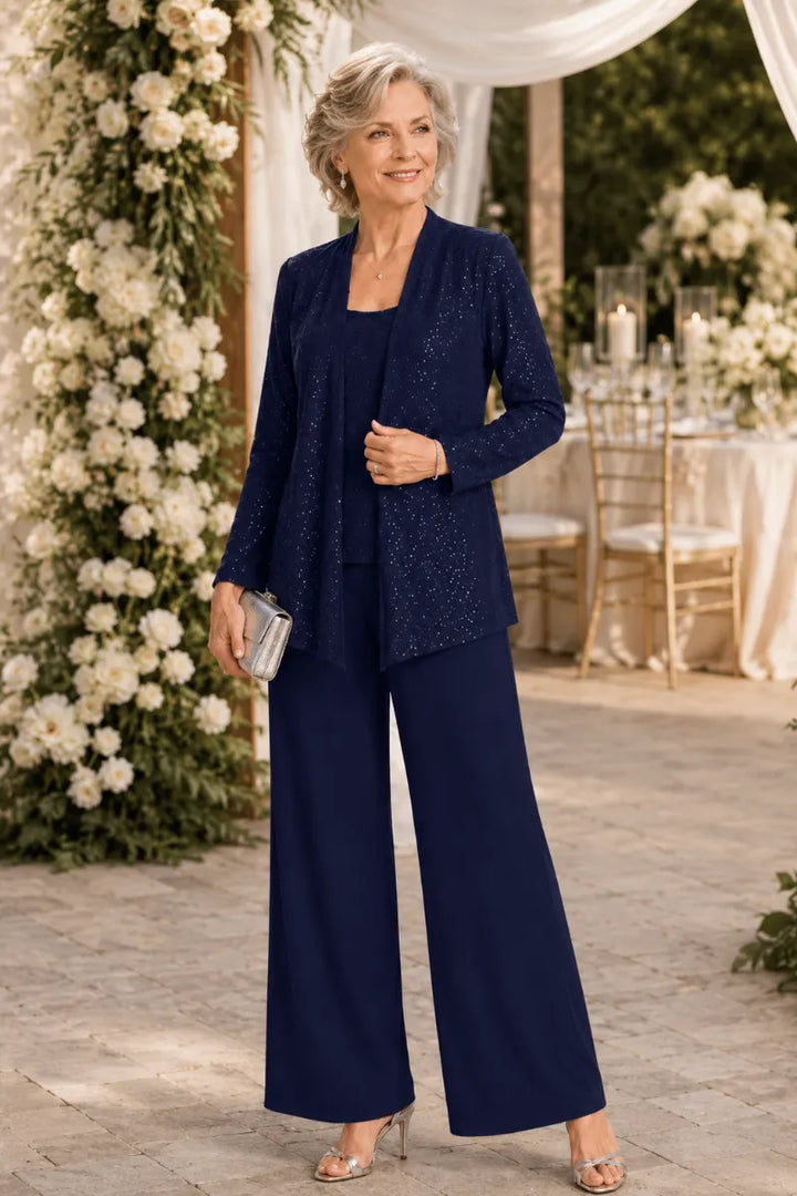 Completo elegante a tre pezzi per la madre della sposa