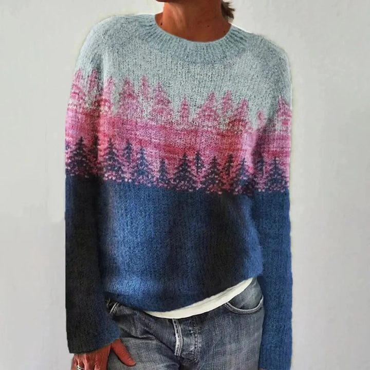 Maglione autunnale retrò lavorato a maglia