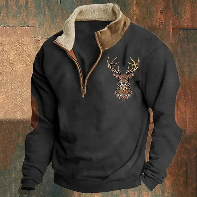 Maglione con collo a un quarto di zip