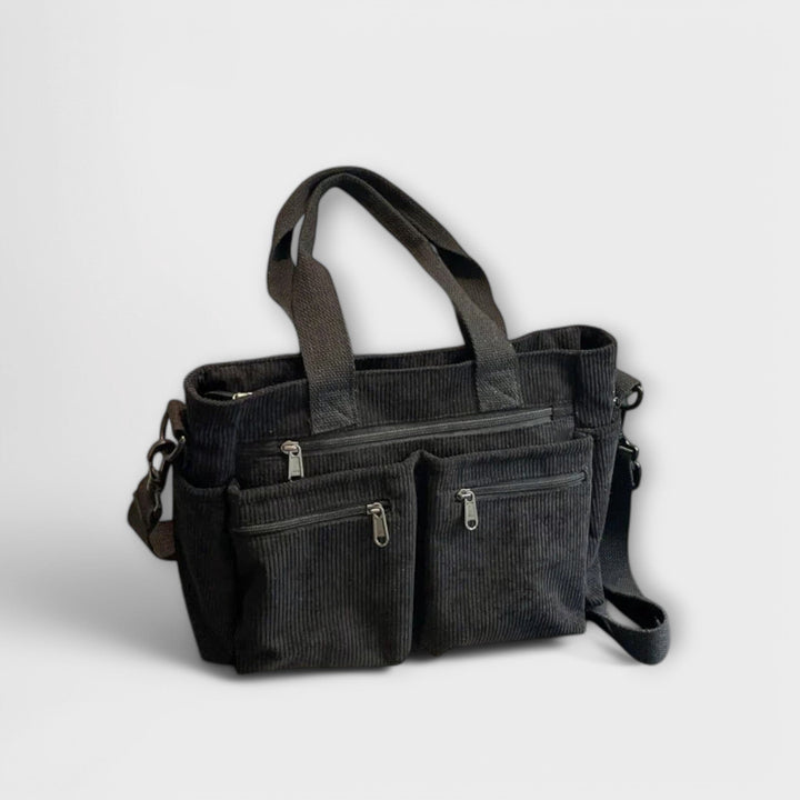 Imogen - Borsa a più tasche in velluto a coste